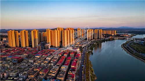 隆回县城的日落风光