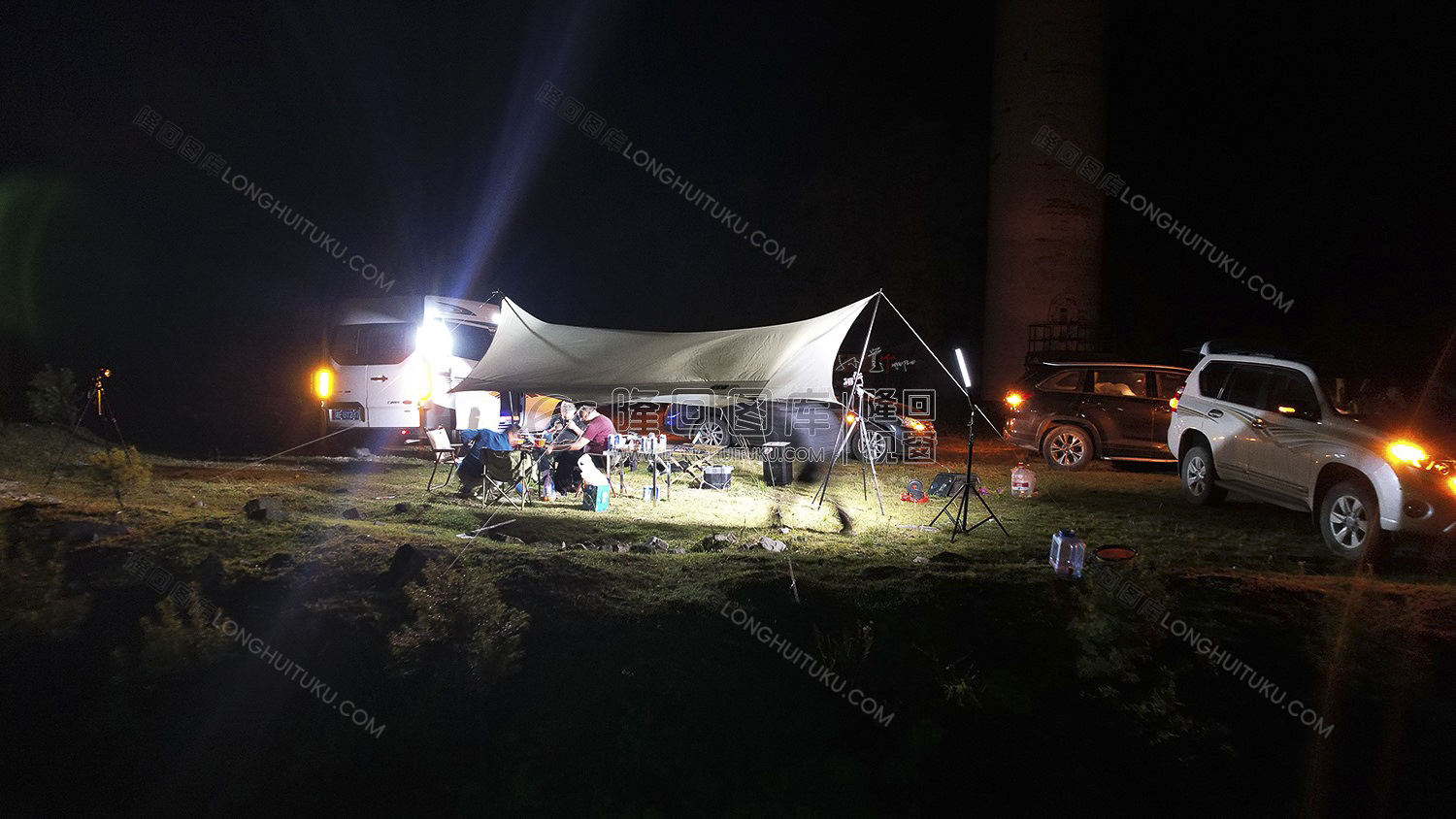 晚上露营