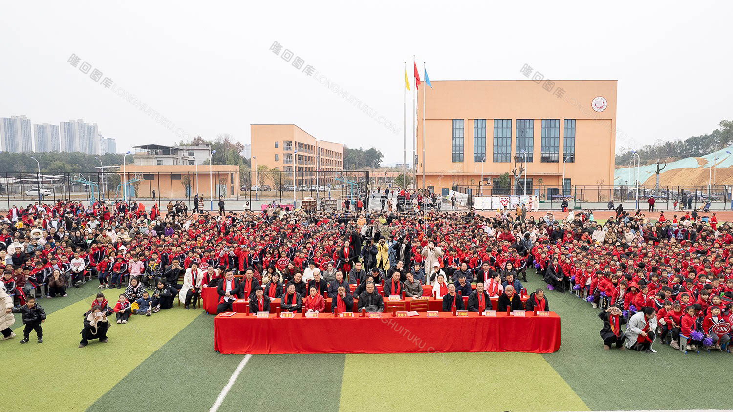 隆回芙蓉学校元旦汇演现场
