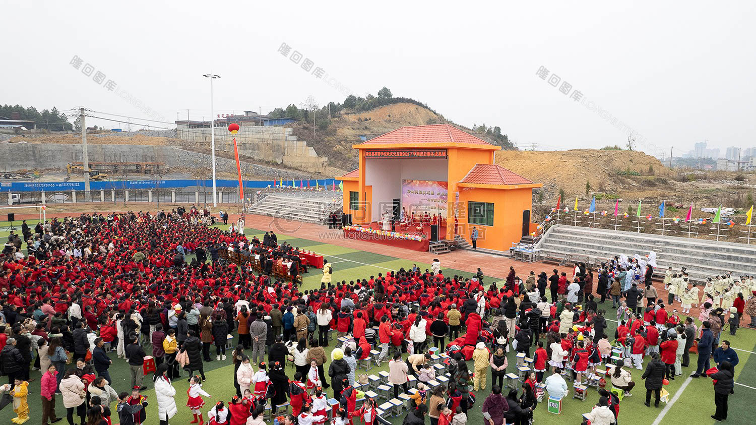 隆回芙蓉学校元旦汇演现场