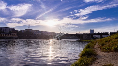 隆回大桥日出风景