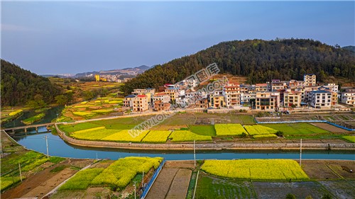 紫阳河旁的杨家桥村落