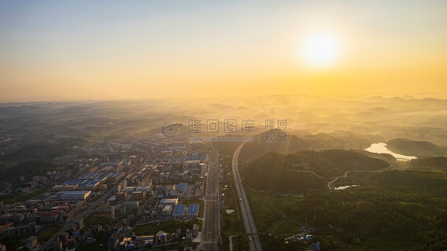 隆回工业园日出