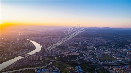 隆回城东方向看县城