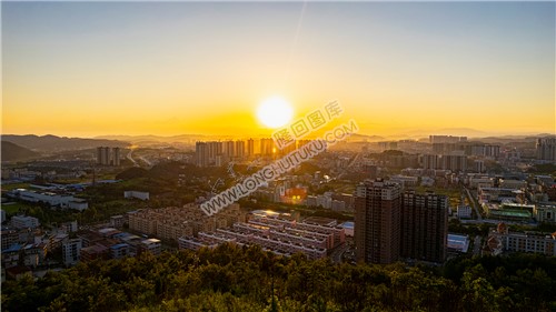 隆回县城日落