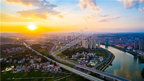 隆回城南区落日夕阳