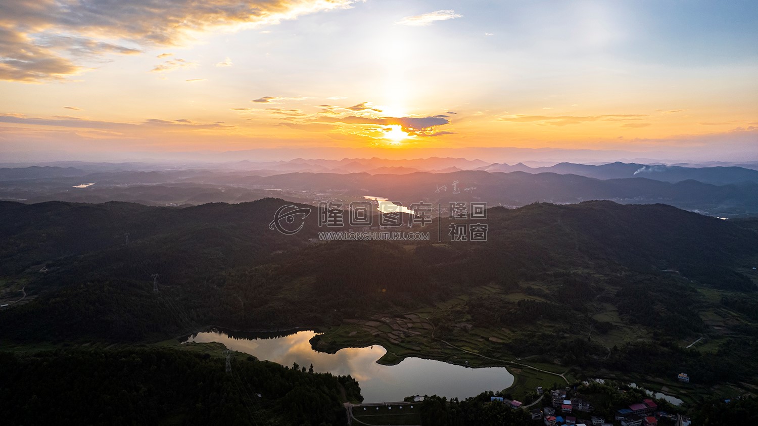 长水铺水库夕阳美景