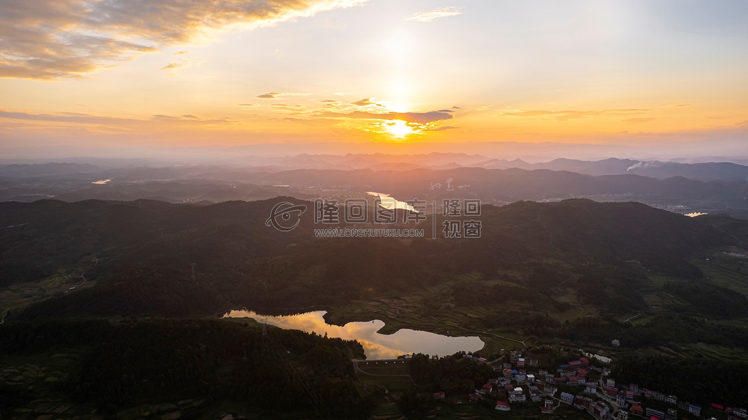 长水铺水库夕阳美景