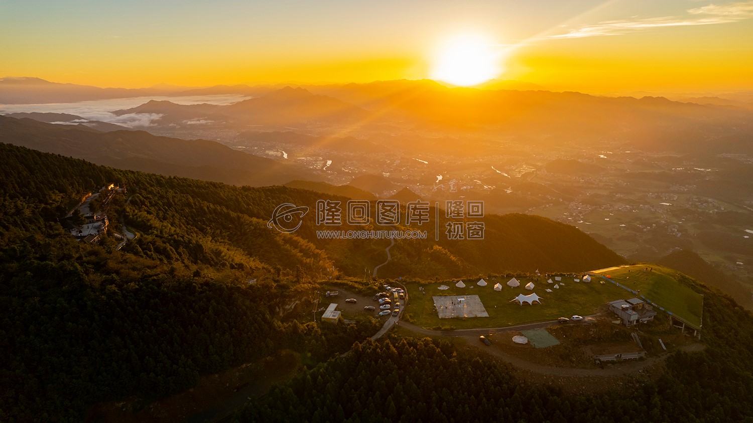 大东山滑翔伞基地的日出风光