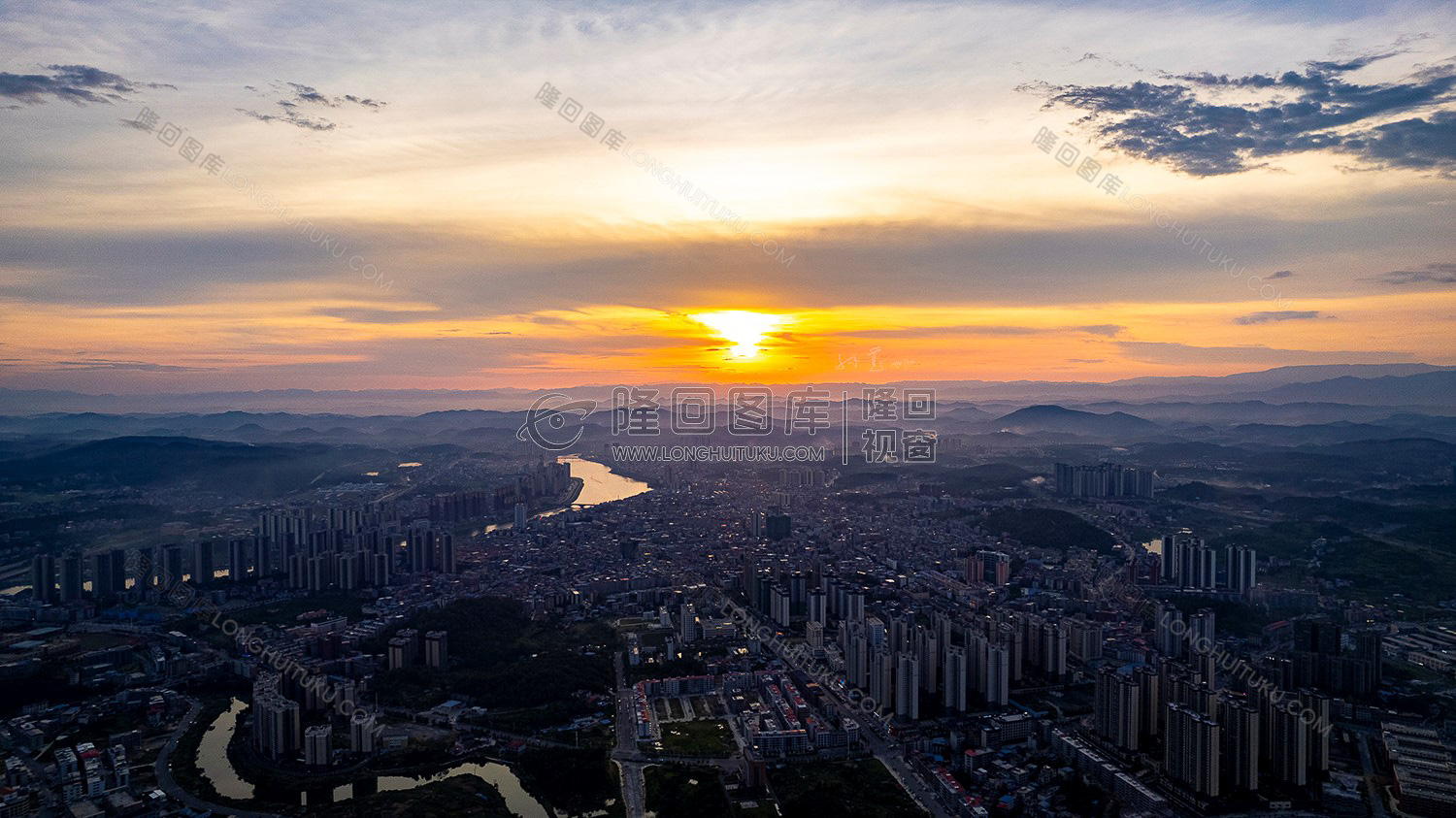 伏龙江方向日落