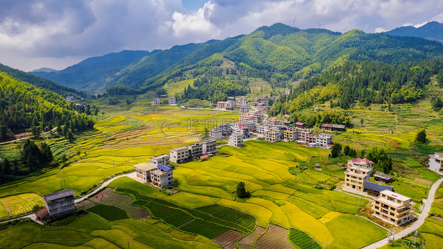 冷溪山乡村风光