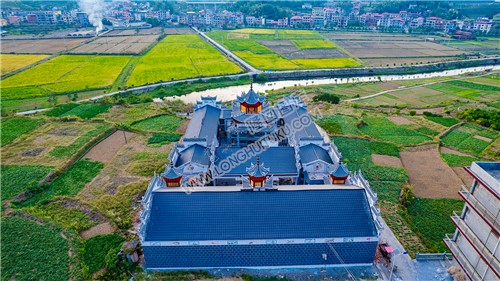 祠堂后面看紫阳河红光方向