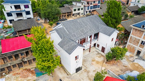 航拍聂家亭清真寺外景