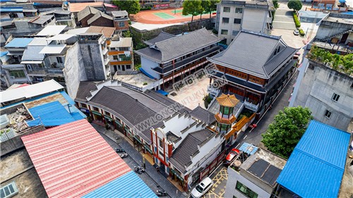 航拍桃花坪清真寺