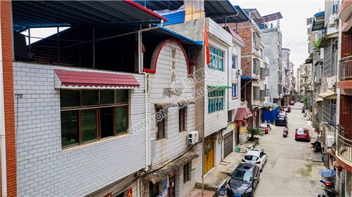 紫阳清真寺外景街道航拍