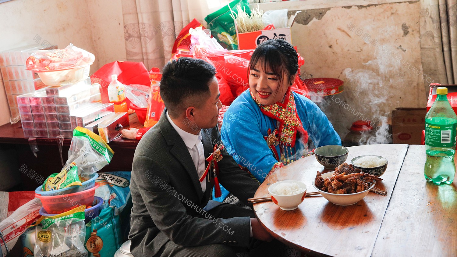 水栗凼村雪中喜事，隆回花瑶婚礼