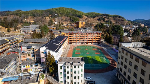 航拍虎形山中学